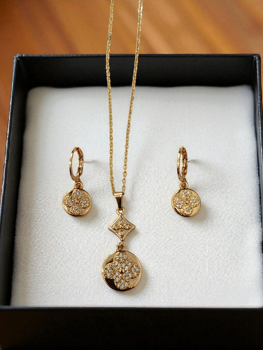 luxe golden pandant set